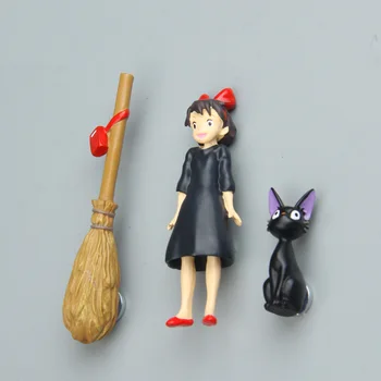 Ghibli Anime küçük cadı Kiki Teslimat Hizmeti buzdolabı mıknatısı Miyazaki Hayao Karikatür Yaratıcı Cadı Yavru Süpürge Mıknatıslar Buzdolapları için