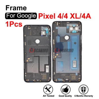 Google Pixel için 4 XL 4xl 4A 4G 5G Orta Çerçeve Ve Siyah Beyaz arka kapak Plakası Konut Çerçeve Yedek parça