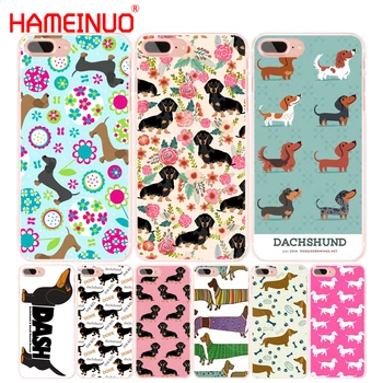 HAMEINUO dachshund doxie çiçek köpek yavrusu cep telefonu Kapak iphone için kılıf 6 4 4 s 5 5 s SE 5c 6 s 7 8 artı X