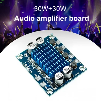 HD Ses güç amplifikatörü Kurulu İki kanallı Dijital ses amplifikatörü Kurulu 3A 30w + 30w 4-82 Çıkış Empedansı Aşırı Gerilim Koruması