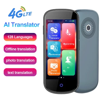 HGDO Akıllı Ses Tercüman 128 Dil Anında İki Yönlü Çeviri 4G+Wıfı Seyahat için Taşınabilir Öğrenme İş Toplantısı