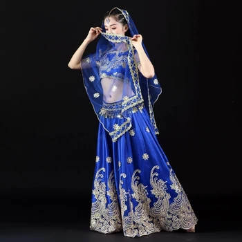 Hindistan Göbek Dans Kostüm Tarzı Egzotik Drama Yasemin Performans Sahne Giyim Kadın Karnaval Bollywood Kostüm