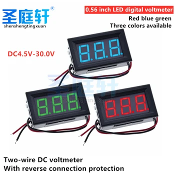 Iki telli DC voltmetre kafa, 0.56 inç LED dijital voltmetre DC4. 5V-30.0 V ters bağlantı koruması