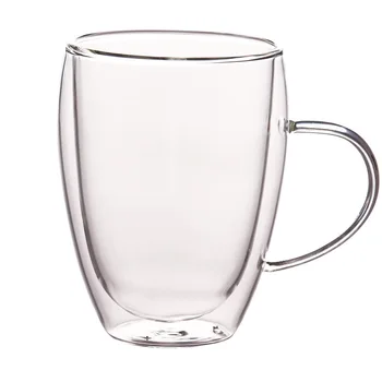 Isıya dayanıklı çift duvarlı kupa bardak Bira Kahve Fincanları El Yapımı Sağlıklı İçecek Kupa Çay Bardağı Şeffaf Drinkware kahve kupa