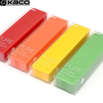 KACO Yumuşak Kırtasiye Kutusu Renkli silikon kalem kutusu Çok fonksiyonlu Renkli Kalem Kalemler Çocuk Öğrenci Ofis