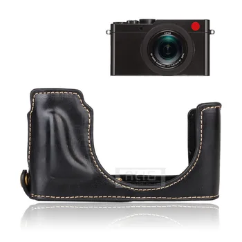 Kamera çantası PU Yarım Vücut Kılıf 1/4 vidalı bağlantı Leica D-LUX Typ109