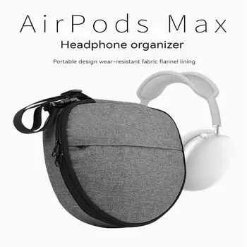 Kulaklık Taşıma Çantası Toz Geçirmez Yan Fermuarlı Çanta Taşınabilir Depolama Kapağı İçin Uyumlu Airpod Max Kulaklık Koruyucu Kılıf