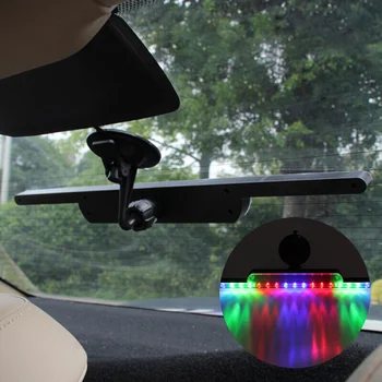 Led güneş araba sinyal uyarı lambası flaş çok fonksiyonlu çarpışma önleme ışık gece sürüş güvenliği iç oto aksesuarları