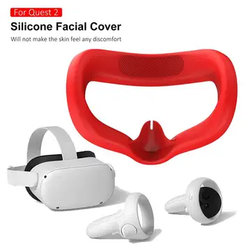 Metal VR Gözlük Renkli yüz kapatma Oculus Quest 2 Aksesuarları Cilt Yedek Silikon Göz Kapağı Oculus Quest 2