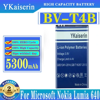Microsoft Nokia Lumia 640 XL Için YKaiserin Cep Telefonu Pil RM-1096 RM-1062 RM-1063 RM-1064 RM-1 BV T4B BV-T4B 5300 mAh