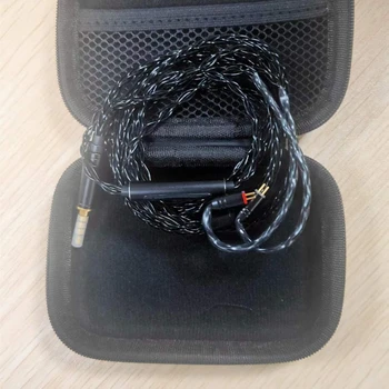 mikrofonlu 8 telli siyah kulaklık yükseltme kablosu