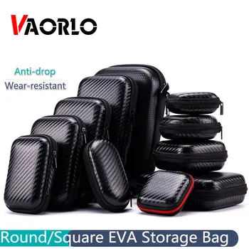 Mini Taşınabilir EVA saklama çantası Karbon Fiber Bak Kılıfı Taşıma Çantası Fermuar durumda Kulaklık/Telefon / şarj kablosu vb Aksesuarları