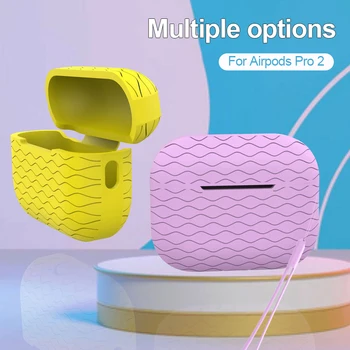 Moda Dalgalı kulaklık kutusu Airpods için Pro 2 Kulaklık Silikon Kapak Apple AirPods için Pro 2nd Nesil 2022 hava pod pro 2