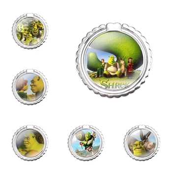 Moda Yaratıcı Karikatür Tasarım cep telefonu Halka Tutucu Parmak Yüzük Standı Kickstand Metal tutamak Karikatür Film Shrek Coon