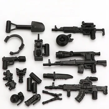 Modern Silah Ekipmanları Silah Silahlar Brinquedos Uyumlu Playmobil Askeri Rakamlar Yapı Taşı Orijinal Mini Oyuncaklar
