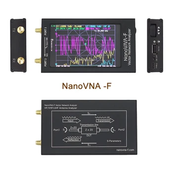 NanoVNA-F VNA Nano Taşınabilir Vektör Ağ Analizörü SWR Metre 50 kHz-1000 MHz 4.3 İnç IPS TFT Dijital Kısa Dalga MF HF VHF