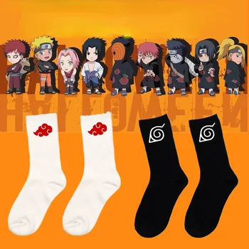 Naruto Anime Karikatür Uzun SocksUchiha Sasuke Kakashi Uchiha Itachi Akatsuki Çorap Erkekler Cosplay Parti Yılbaşı Hediyeleri Tüp Çorap