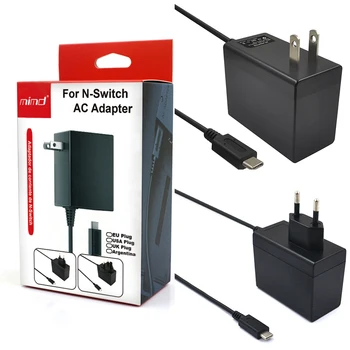 Nintendo Anahtarı NS Oyun Konsolu Denetleyicisi için AC adaptör Şarj AB ABD Plug 1.5 m USB Şarj Kablosu Güç Kaynağı