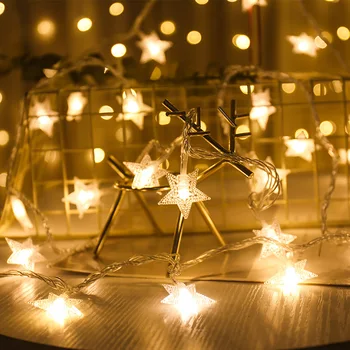 Noel süslemeleri ışıkları kar çan noel ağacı ışıkları dize ışıkları yıldız Led ışıkları ışıkları dize dekorasyon