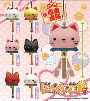 Orijinal Orijinal Kapsül kawaii sevimli neko şanslı kedi maskot rüzgar çan çanları pendantgashapon oyuncaklar