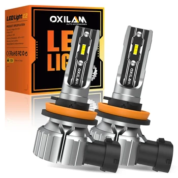 OXILAM 16000LM 12 V H8 H9 H11 LED Sis Ampul H16JP 9005 HB3 9006 HB4 H11 H8 Led Far Sis Lambası CSP Araba Sürüş Lambası DRL