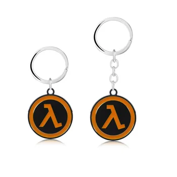 Oyun Half Life Alyx logolu anahtarlık Yuvarlak Metal kolye Anahtarlık Half-Life Takı Erkekler için Hediye Anahtarlık Chaveiro 2 tarzı