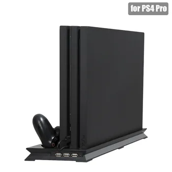 PS4 PRO PS 4 Pro ısı emici soğutma fanı dikey şarj standı çift denetleyici şarj standı playstation 4 Pro aksesuarları için