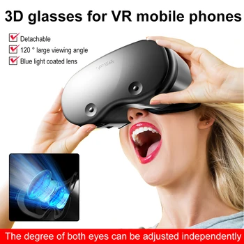Sanal Gerçeklik 3D VR Kulaklık Akıllı Gözlük Kask Akıllı Telefonlar İçin cep telefonu Cep 5-7 İnç Lensler Dürbün