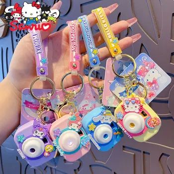 Sanrio Melodi Kuromi Hello Kitty Cinnamoroll Karikatür Kamera Anahtarlık Narin Anahtarlık okul çantası Çift Kolye Sırt Çantası Hediyeler