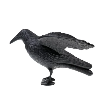 Simülasyon Siyah Karga Hayvan Modeli Akın Karga Dekor Kanatlı Yapay Karga Korkutmak Kuş Aracı Siyah Kuş Raven sevilen