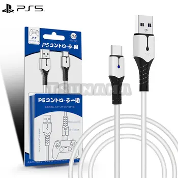 Sony Orijinal PS5 Denetleyici Güç şarj kablosu 2m USB-C şarj aleti kablosu Playstation 5 için PS4 Gamepad Joystick Oyun Aksesuarları