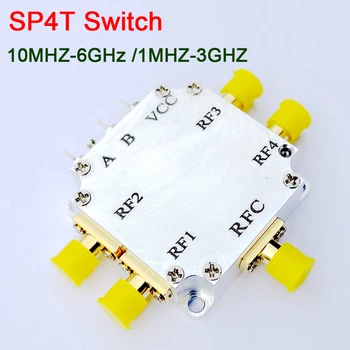 SP4T Anahtarı 1MHz 3GHz / 10MHZ-6GHz RF Tek Kutuplu 4ROW Anahtarı İzole düşük ekleme kaybı Amatör Radyo amplifikatör