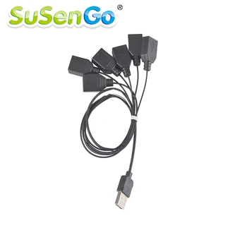 SuSenGo yüksek Kaliteli ışık aksesuarları Siyah Bir ila Yedi USB Bağlantı Noktası USB Hub İçin led ışık Kiti