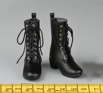 SÜPER ÖRDEK SET063 1/6 Biyokimyasal Evil Resident Kadın SWAT Polis Siyah Seksi Hollow Boots Ayakkabı Fit 12 
