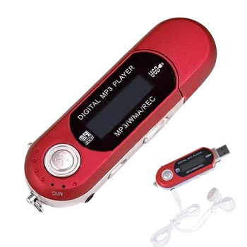 Taşınabilir USB MP3 Müzik Çalar İle Dijital LCD Ekran Mini 4G / 8G Depolama Şarj Edilebilir MP3 Çalar FM Radyo Fonksiyonu İle