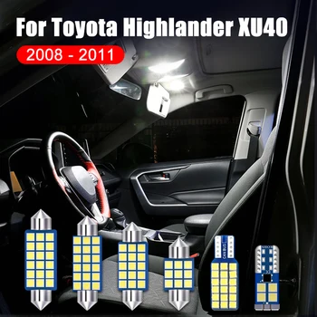 Toyota Highlander için XU40 Kluger 2008 2009 2010 2011 5 ADET Hata Ücretsiz 12V Araba LED Ampuller İç Dome Okuma İşıkları Aksesuarları