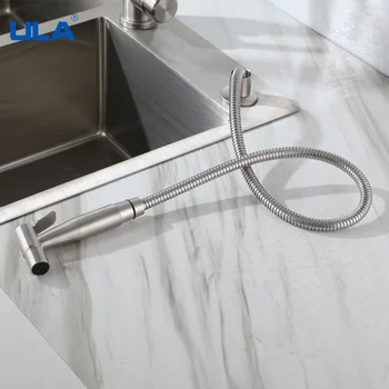 ULA Mutfak Taşınabilir Bide Püskürtücü Paslanmaz Çelik musluk dışarı Çekin Bide Banyo Shattaf Vana Jet Seti hijyenik duş