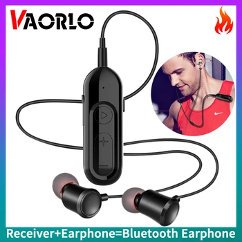 VAORLO V18 28H Bluetooth 5.0 Alıcı Kulaklık İle 3.5 mm AUX Yaka Tarzı Stereo Müzik Kablosuz Ses Adaptörü İçin Araba Kulaklık
