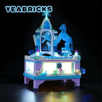 YEABRICKS led ışık Kiti 41168 elsa'nın Mücevher Kutusu Oluşturma Yapı Taşları Seti (Dahil DEĞİL Model) oyuncaklar Çocuklar için