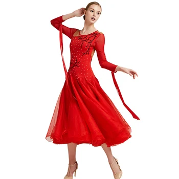 Yeni balo salonu dans yarışması elbise dans balo vals elbiseler standart dans elbise kadın balo salonu elbise Y033