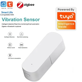 Yeni Tuya Zigbee Akıllı Titreşim Sensörü Algılama Güvenlik Koruma Gerçek Zamanlı Alarm İtme Durumu Sync İle Smartlife APP