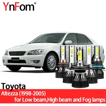 YnFom Toyota Özel LED far lambaları Kiti Altezza E10 E15 1998-2005 Düşük ışın, Yüksek ışın, Sis lambası, Araba Aksesuarları