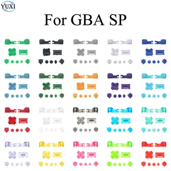 YuXi Tam Set Düğmeleri A B L R LR Düğmesi Güç Açık Kapalı Ses Düğmesi D-Pad İçin Gameboy Advance SP İçin GBA SP Konsolu