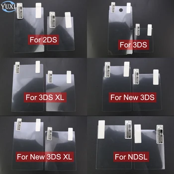 YuXi Üst Alt HD Şeffaf koruyucu film yüzey koruma Kapak NDSL için 2DS Yeni 3DS XL LL şeffaf Ekran Koruyucu Cilt