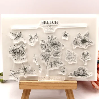 ZFPARTY Çiçekler Şeffaf Temizle Pullar Mühürler kendi başına yap kağıdı Zanaat Scrapbooking Dekorasyon