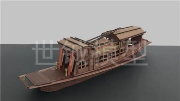 Çin / Japon geleneksel göl gemi 1/75 345mm ahşap gemi model seti