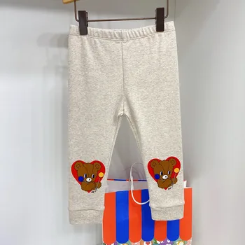베베 BEBE marka pamuklu çocuk giysileri stokta sonbahar/kış 2022 kalp Babar ayı bebek tayt